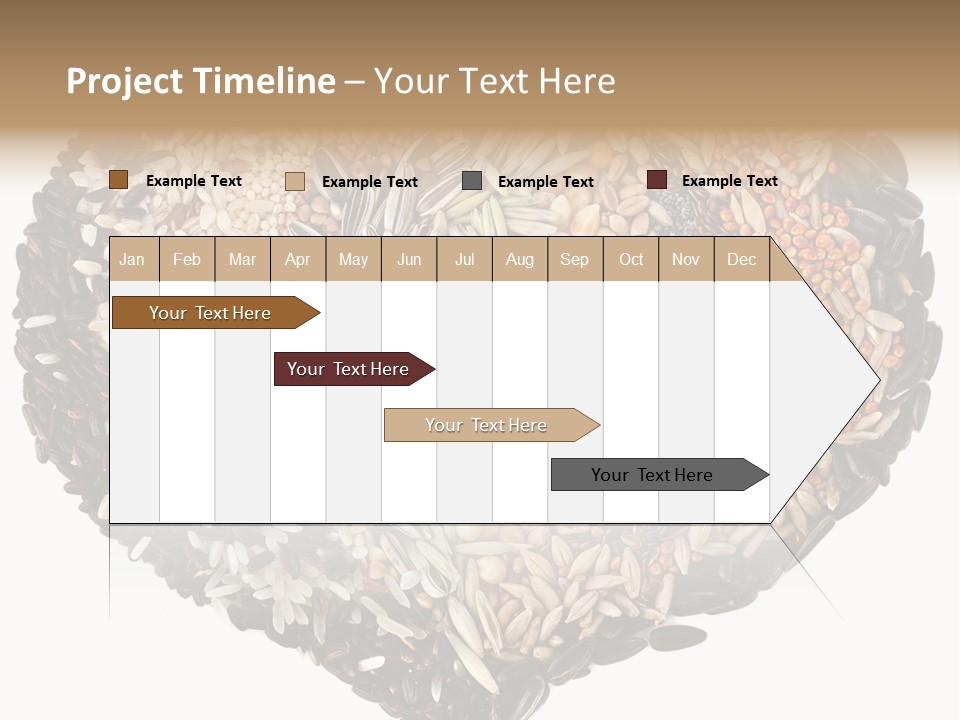 A Heart Shaped Bowl Filled With Grains And Seeds PowerPoint Template