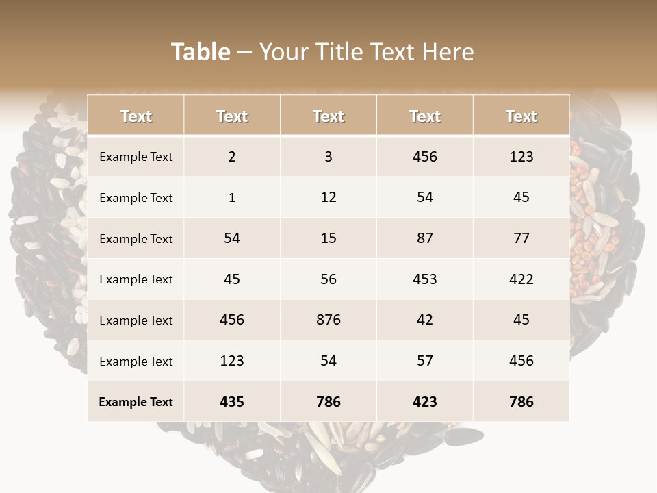 A Heart Shaped Bowl Filled With Grains And Seeds PowerPoint Template