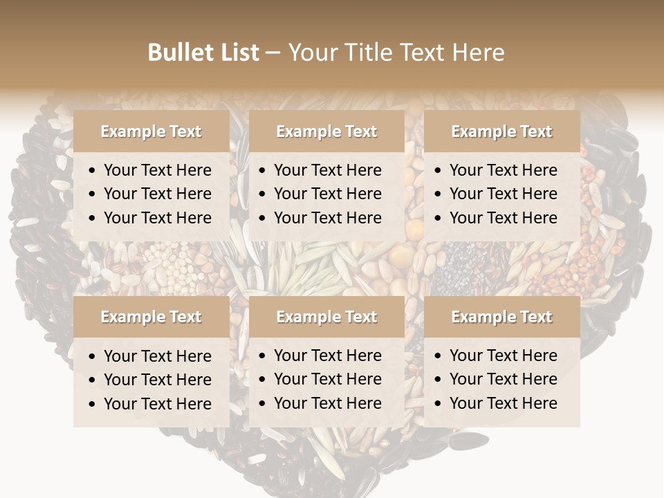 A Heart Shaped Bowl Filled With Grains And Seeds PowerPoint Template