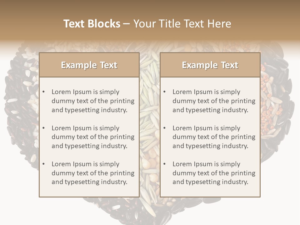 A Heart Shaped Bowl Filled With Grains And Seeds PowerPoint Template