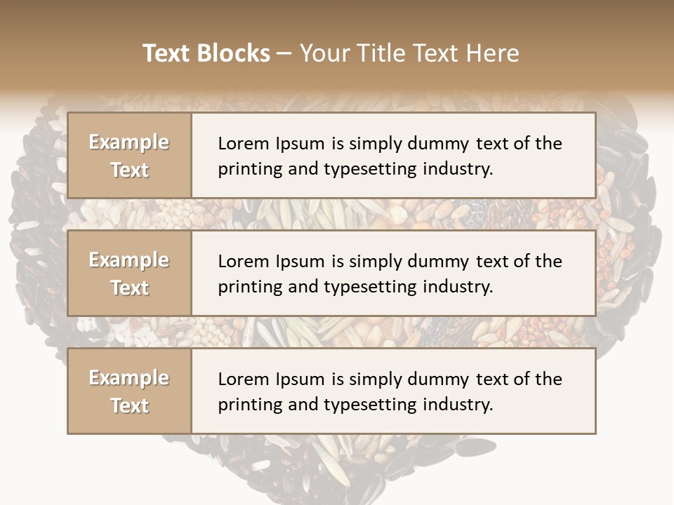 A Heart Shaped Bowl Filled With Grains And Seeds PowerPoint Template