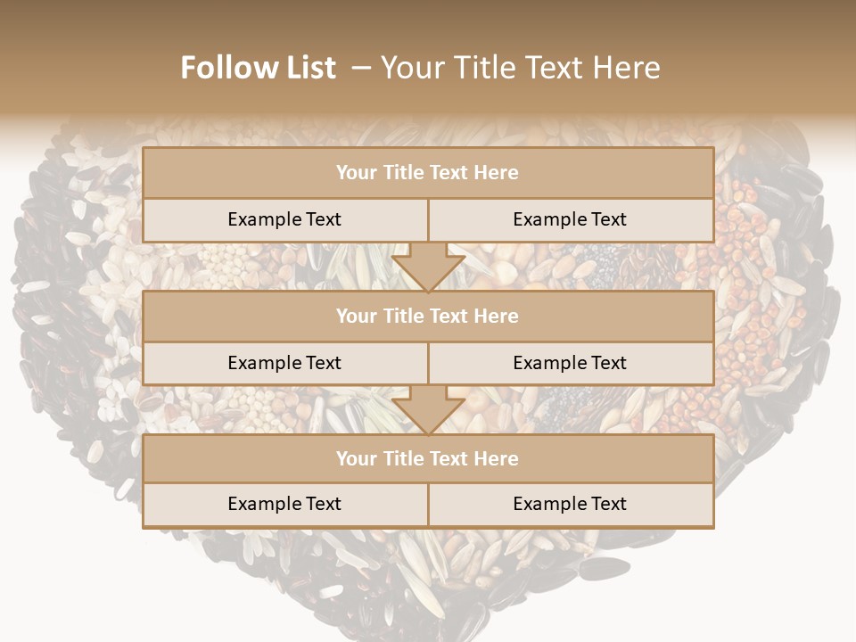 A Heart Shaped Bowl Filled With Grains And Seeds PowerPoint Template