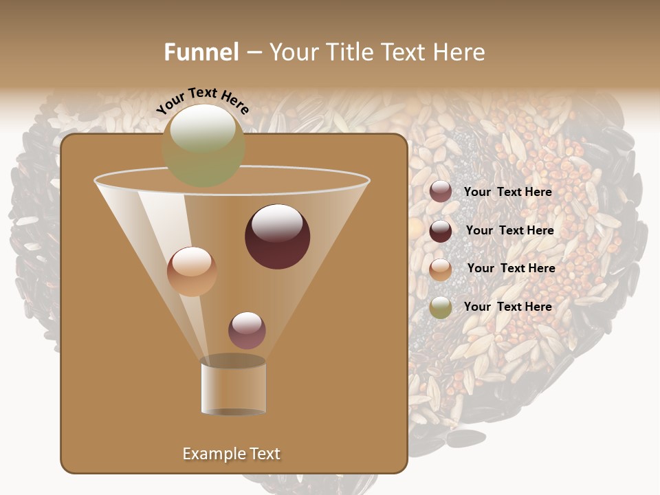 A Heart Shaped Bowl Filled With Grains And Seeds PowerPoint Template