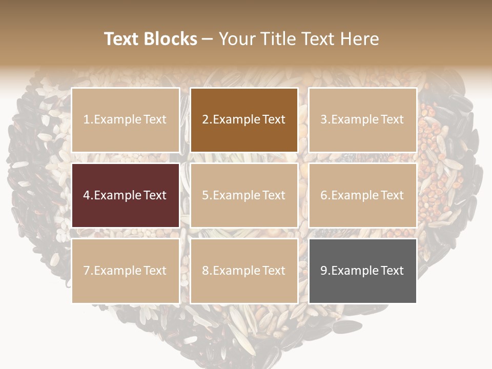 A Heart Shaped Bowl Filled With Grains And Seeds PowerPoint Template