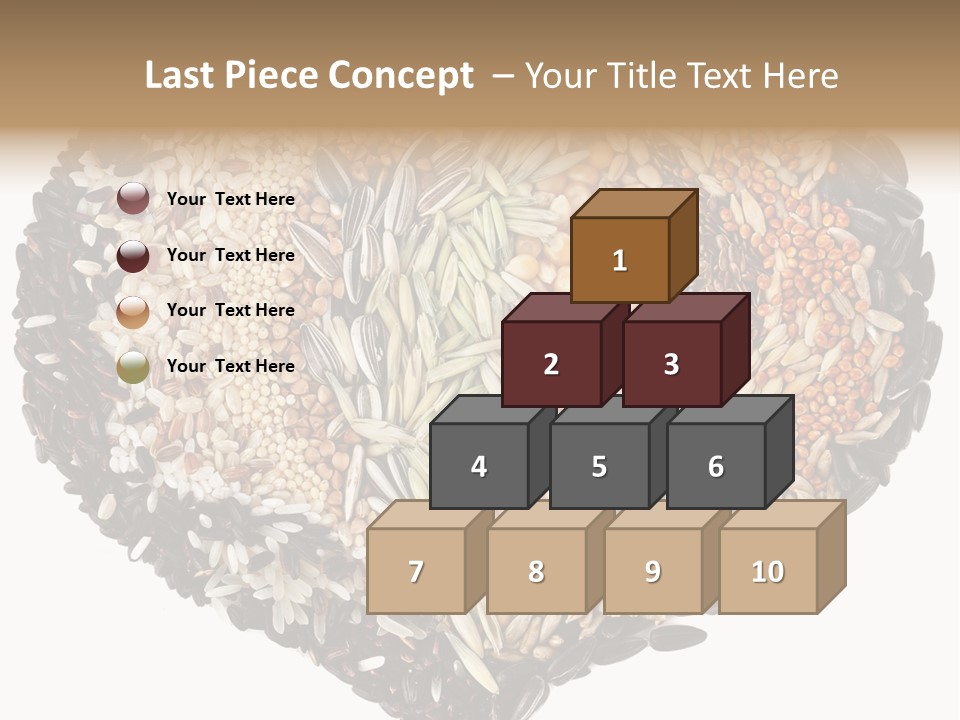 A Heart Shaped Bowl Filled With Grains And Seeds PowerPoint Template