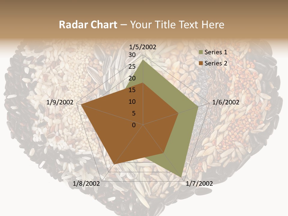 A Heart Shaped Bowl Filled With Grains And Seeds PowerPoint Template