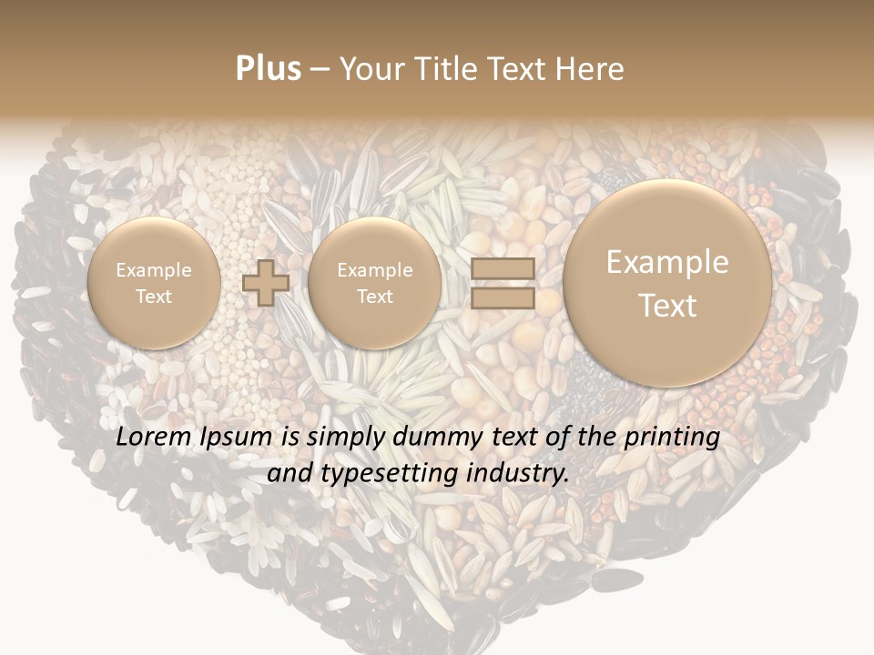 A Heart Shaped Bowl Filled With Grains And Seeds PowerPoint Template