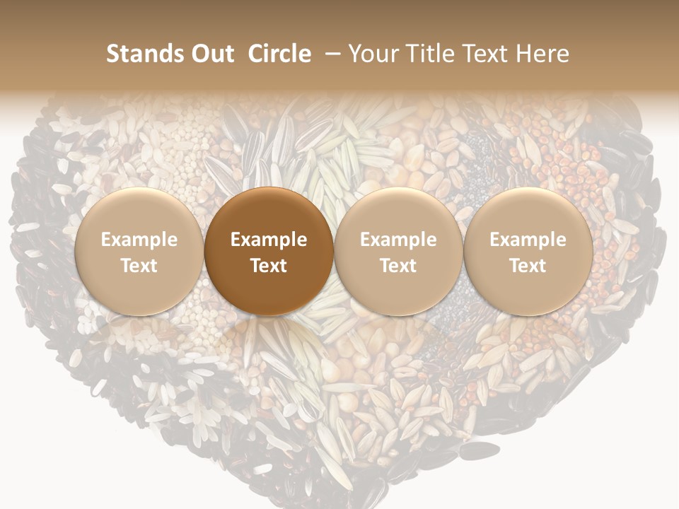 A Heart Shaped Bowl Filled With Grains And Seeds PowerPoint Template