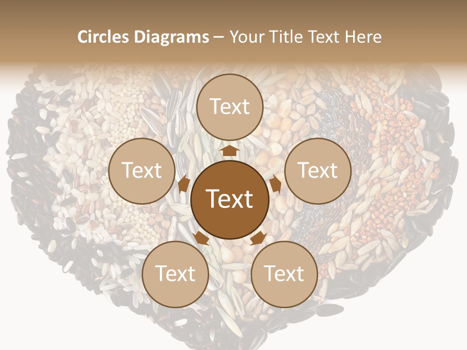 A Heart Shaped Bowl Filled With Grains And Seeds PowerPoint Template