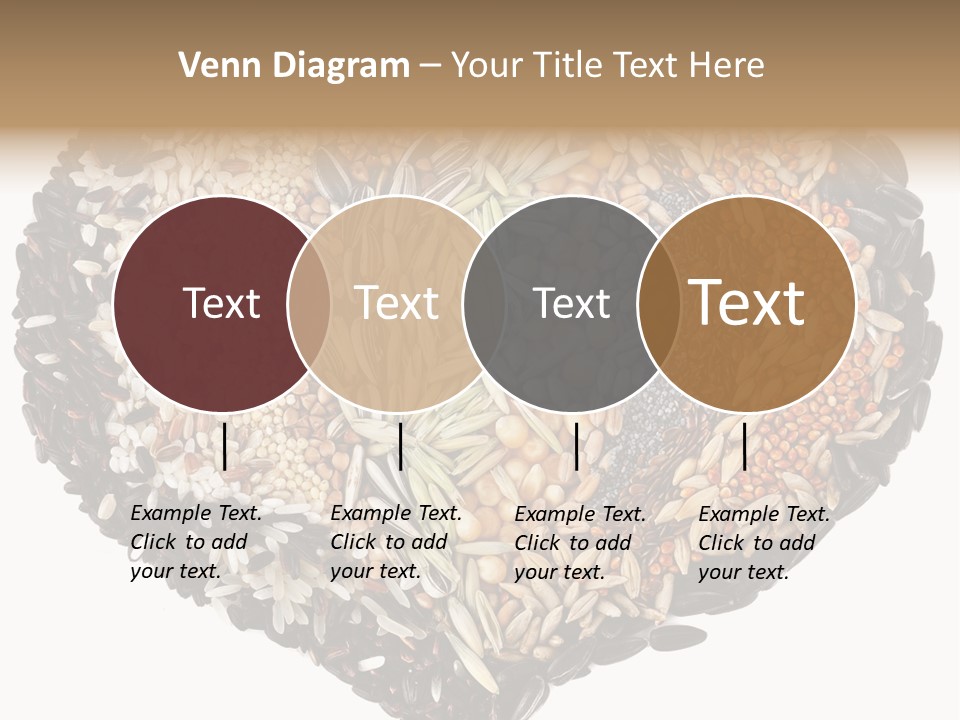 A Heart Shaped Bowl Filled With Grains And Seeds PowerPoint Template