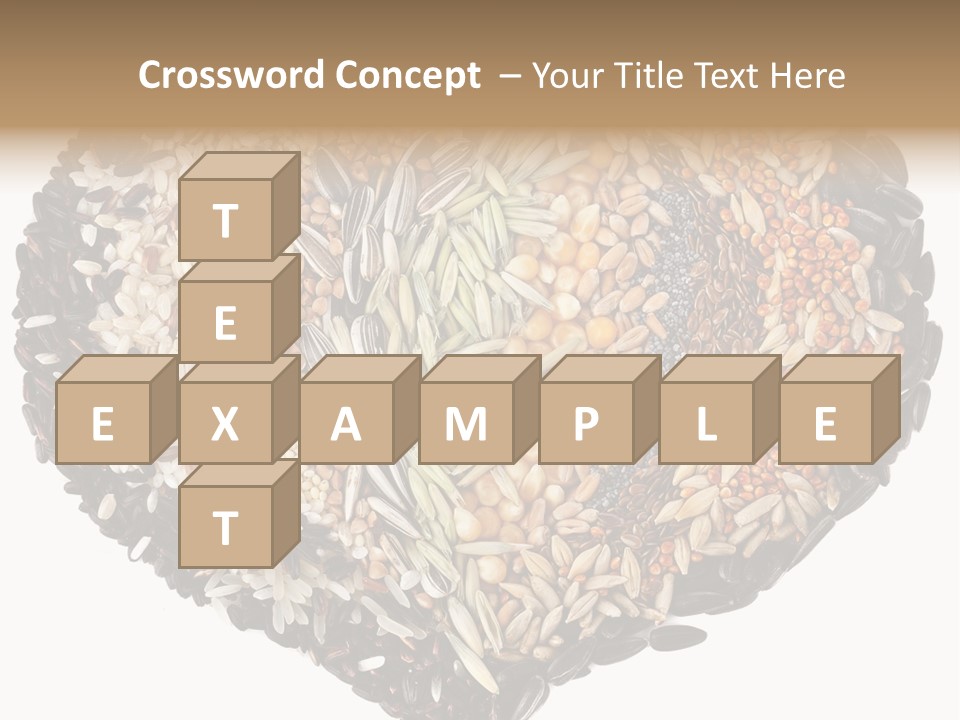 A Heart Shaped Bowl Filled With Grains And Seeds PowerPoint Template