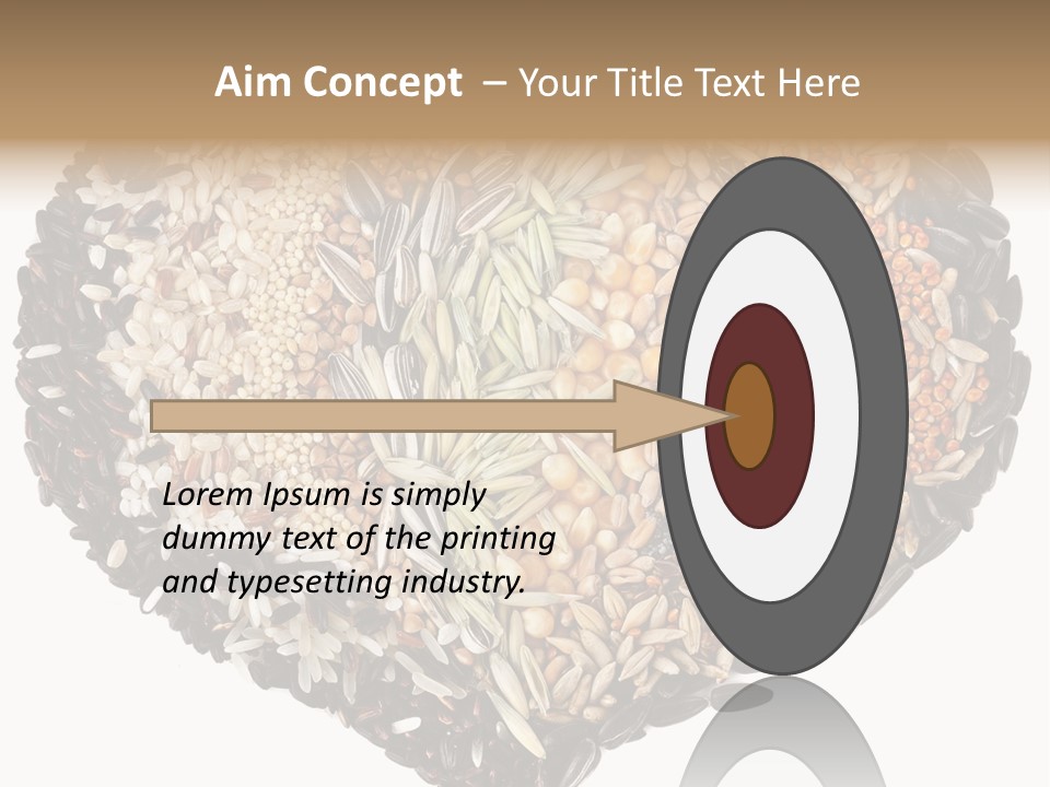 A Heart Shaped Bowl Filled With Grains And Seeds PowerPoint Template