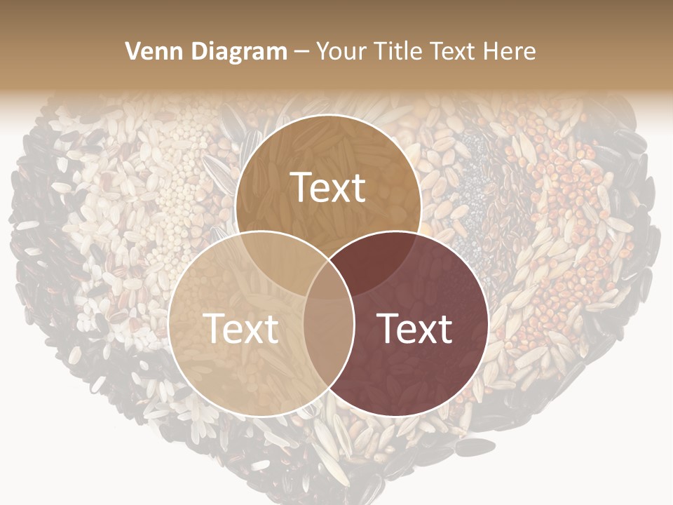 A Heart Shaped Bowl Filled With Grains And Seeds PowerPoint Template
