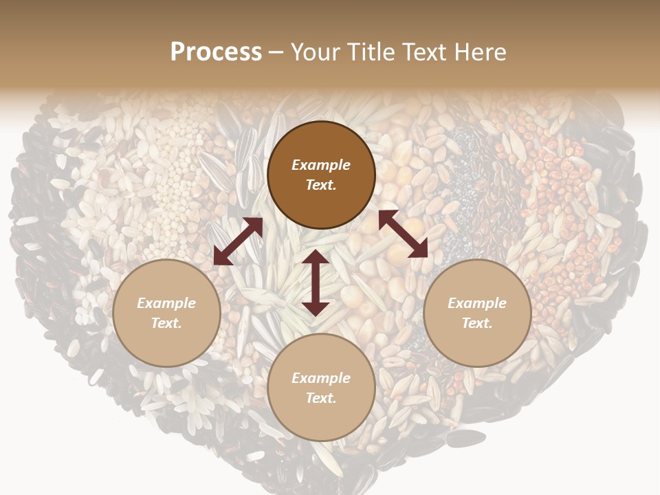 A Heart Shaped Bowl Filled With Grains And Seeds PowerPoint Template