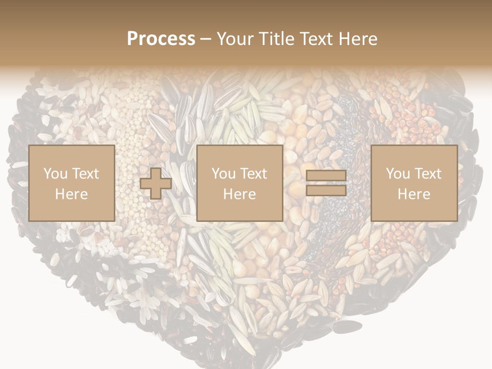 A Heart Shaped Bowl Filled With Grains And Seeds PowerPoint Template