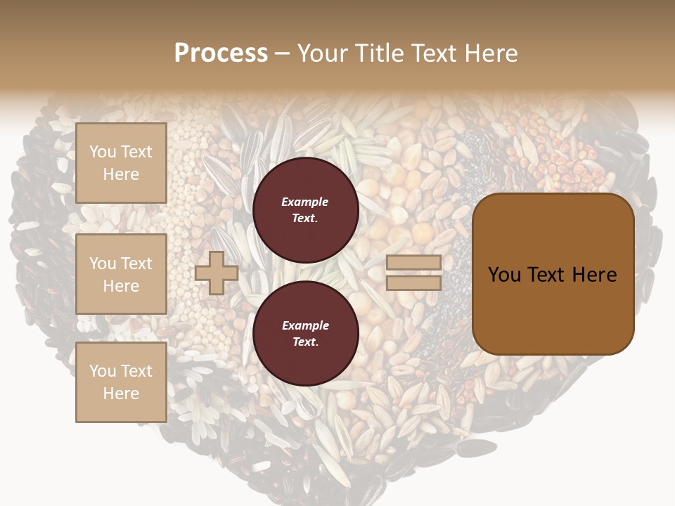 A Heart Shaped Bowl Filled With Grains And Seeds PowerPoint Template