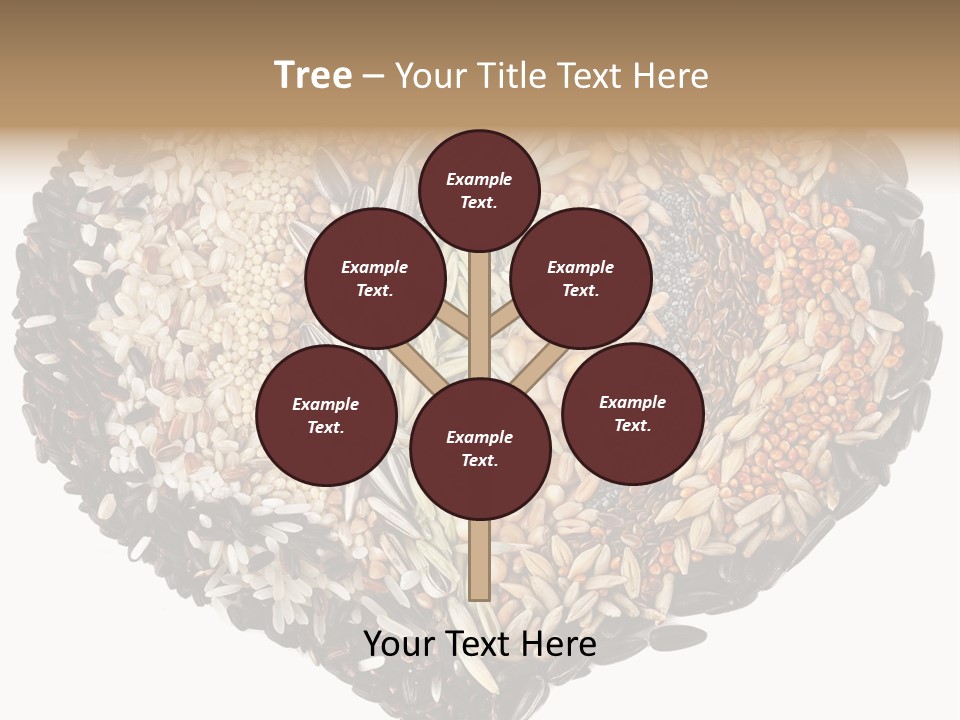 A Heart Shaped Bowl Filled With Grains And Seeds PowerPoint Template