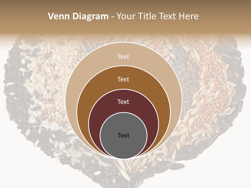 A Heart Shaped Bowl Filled With Grains And Seeds PowerPoint Template