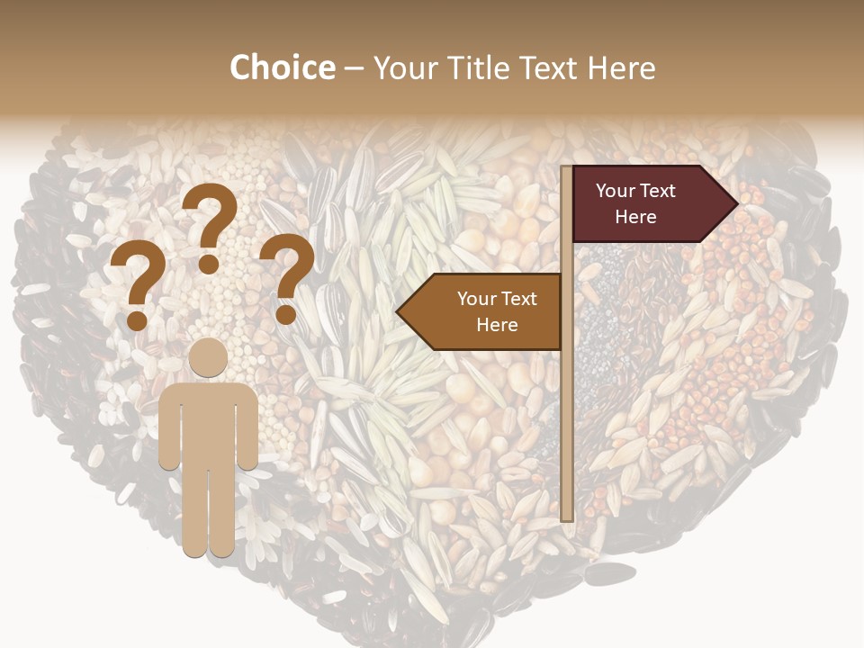 A Heart Shaped Bowl Filled With Grains And Seeds PowerPoint Template
