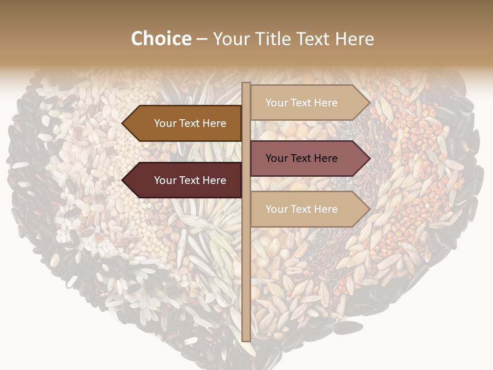 A Heart Shaped Bowl Filled With Grains And Seeds PowerPoint Template