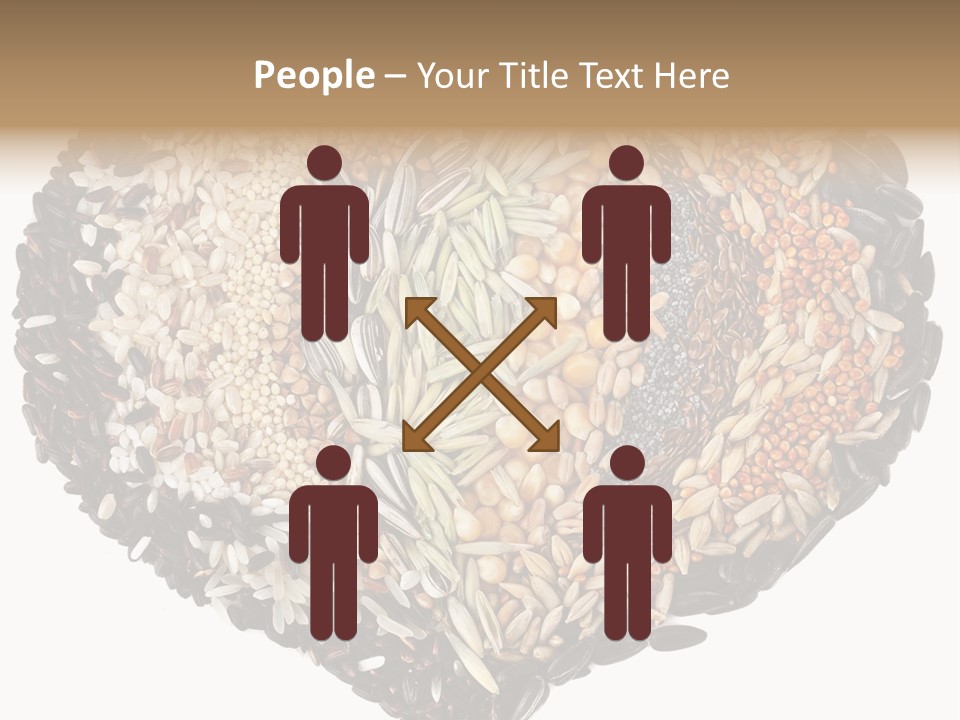 A Heart Shaped Bowl Filled With Grains And Seeds PowerPoint Template