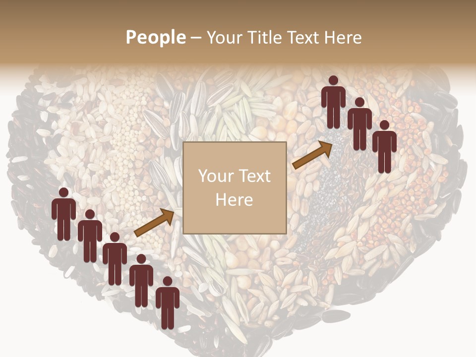 A Heart Shaped Bowl Filled With Grains And Seeds PowerPoint Template
