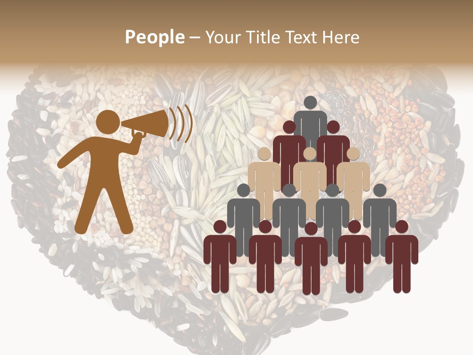 A Heart Shaped Bowl Filled With Grains And Seeds PowerPoint Template