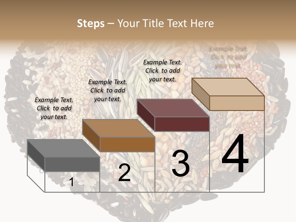 A Heart Shaped Bowl Filled With Grains And Seeds PowerPoint Template