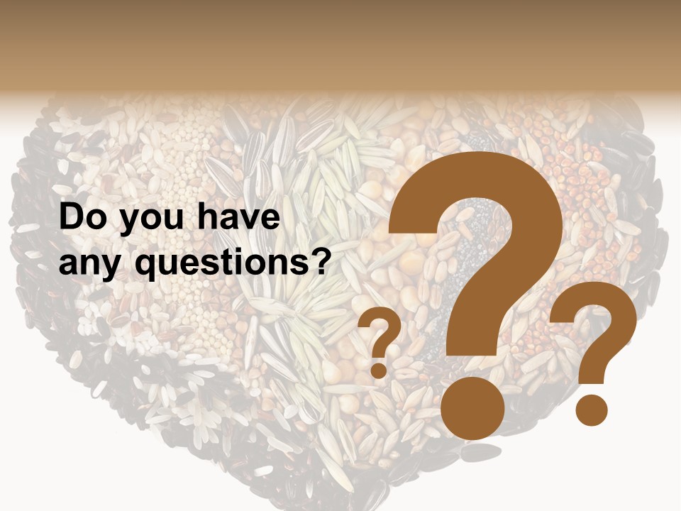 A Heart Shaped Bowl Filled With Grains And Seeds PowerPoint Template