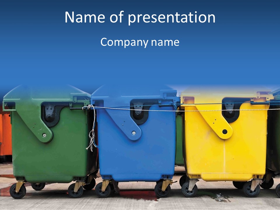 Container Waste Closed PowerPoint Template