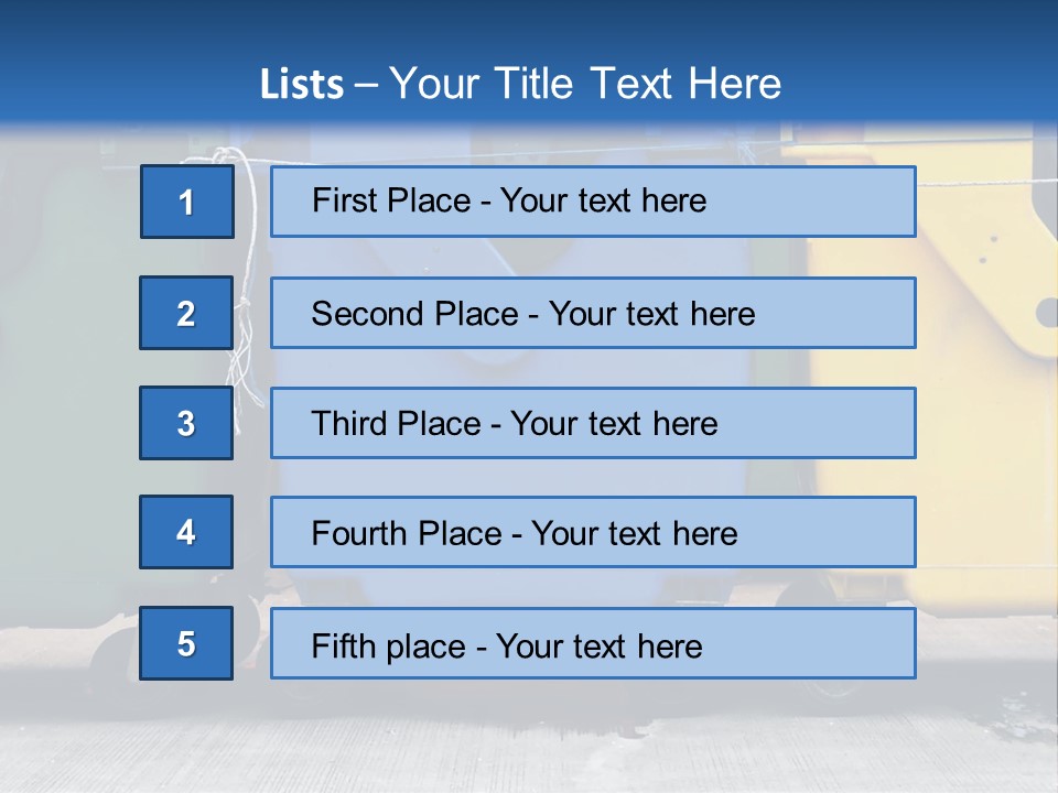 Container Waste Closed PowerPoint Template