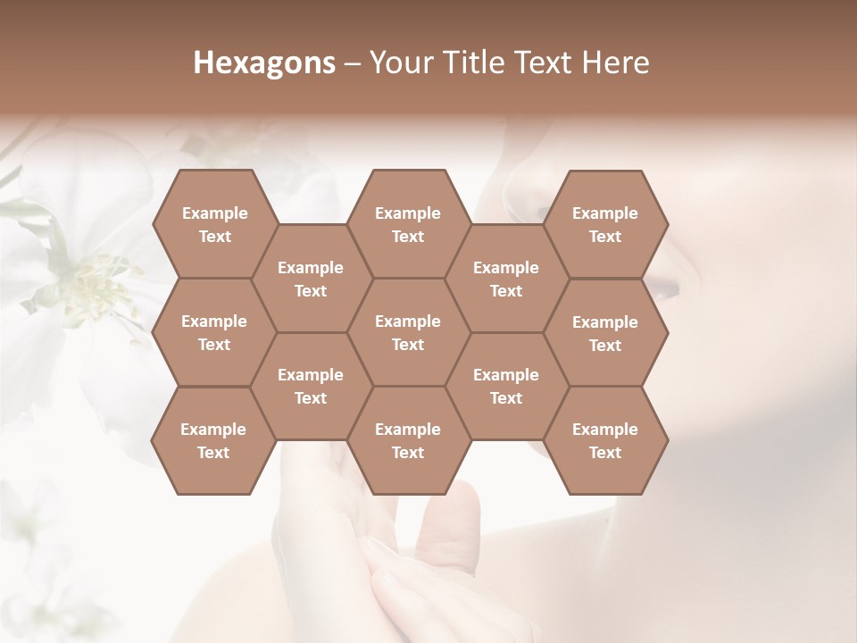 A Beautiful Woman With Flowers In The Background PowerPoint Template