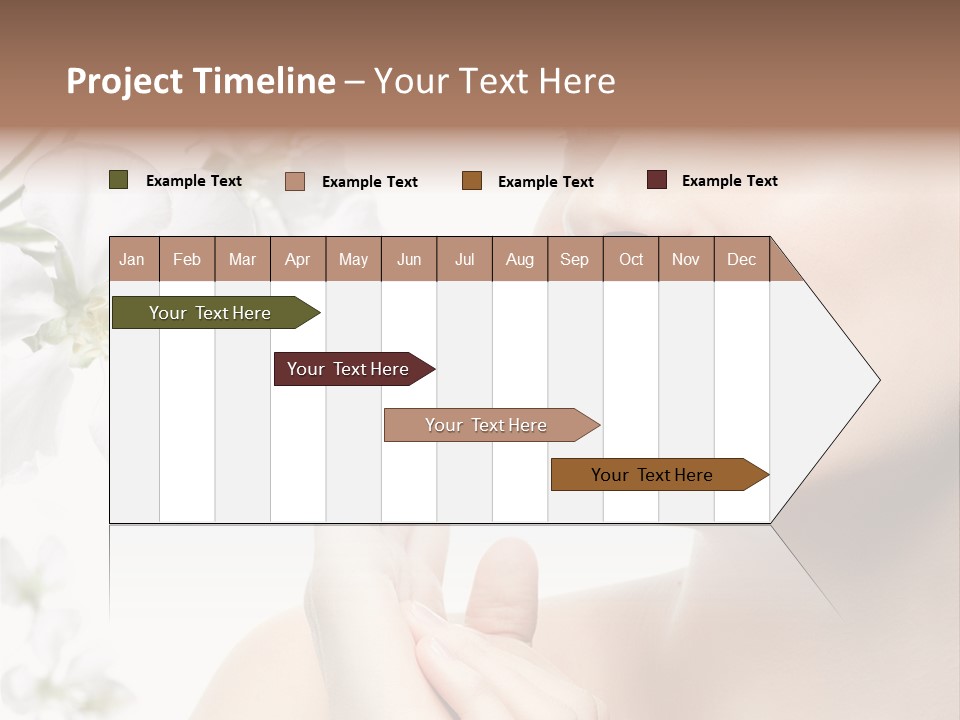 A Beautiful Woman With Flowers In The Background PowerPoint Template