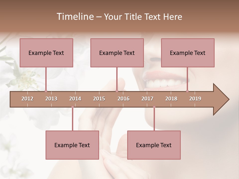 A Beautiful Woman With Flowers In The Background PowerPoint Template