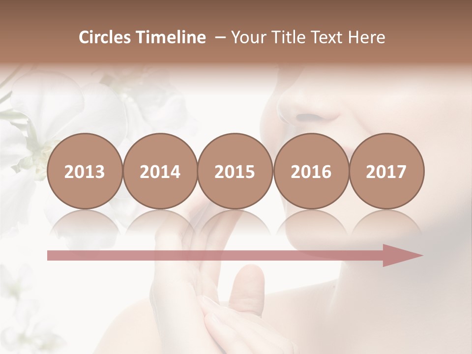 A Beautiful Woman With Flowers In The Background PowerPoint Template