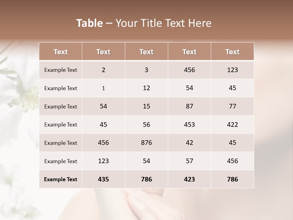 A Beautiful Woman With Flowers In The Background PowerPoint Template