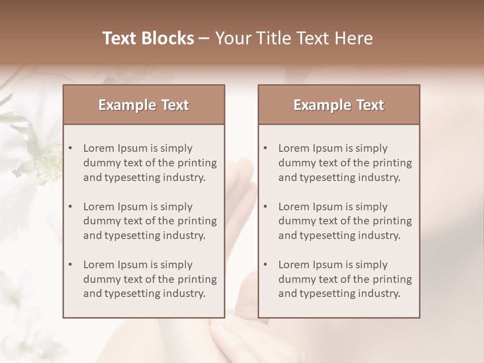 A Beautiful Woman With Flowers In The Background PowerPoint Template