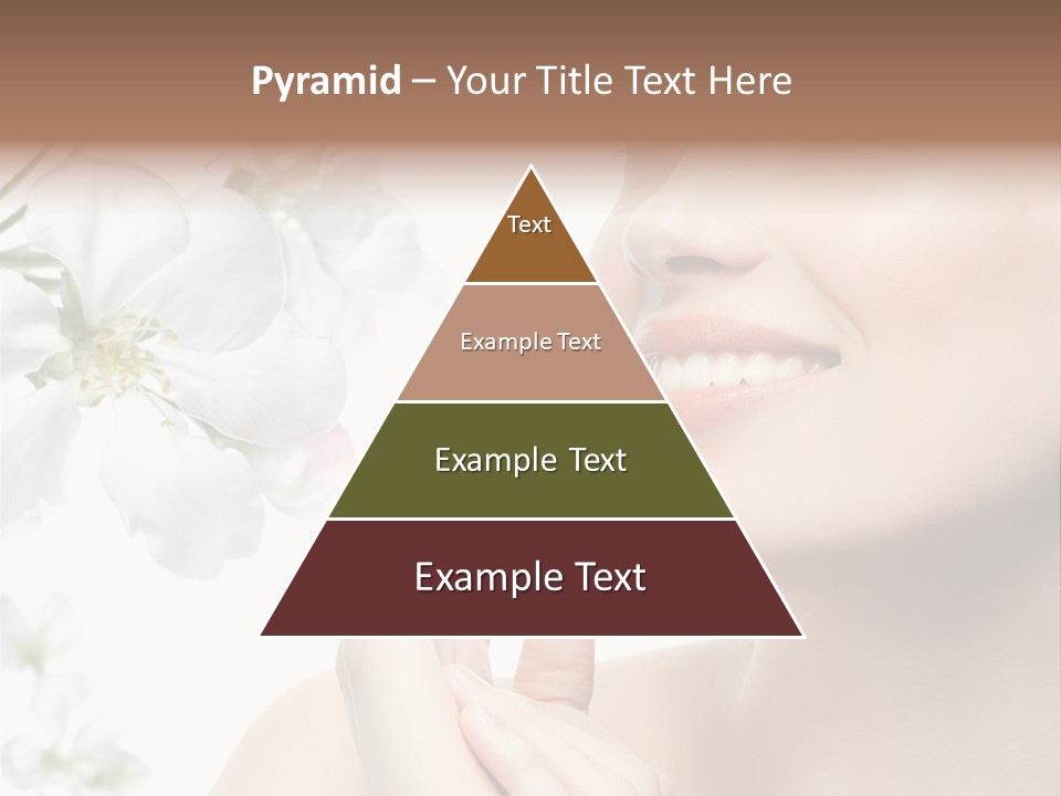 A Beautiful Woman With Flowers In The Background PowerPoint Template