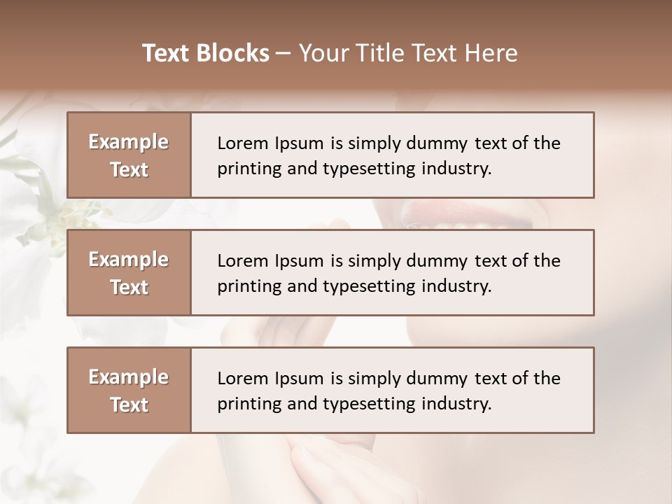 A Beautiful Woman With Flowers In The Background PowerPoint Template