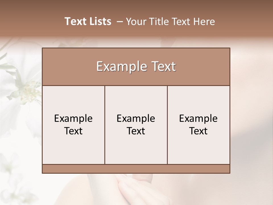 A Beautiful Woman With Flowers In The Background PowerPoint Template