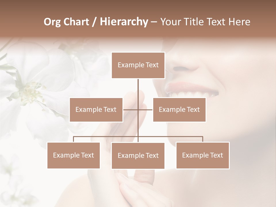 A Beautiful Woman With Flowers In The Background PowerPoint Template