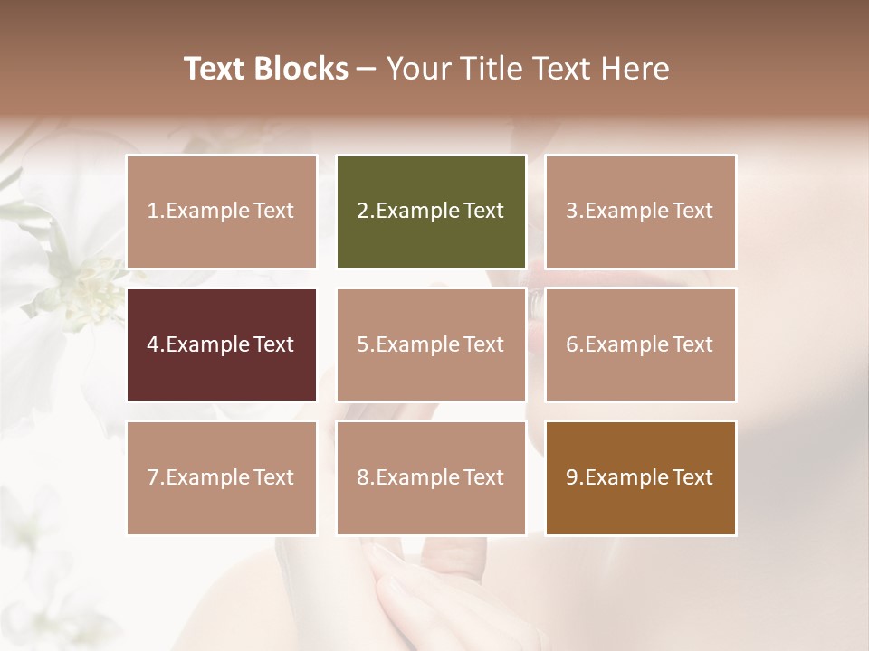 A Beautiful Woman With Flowers In The Background PowerPoint Template