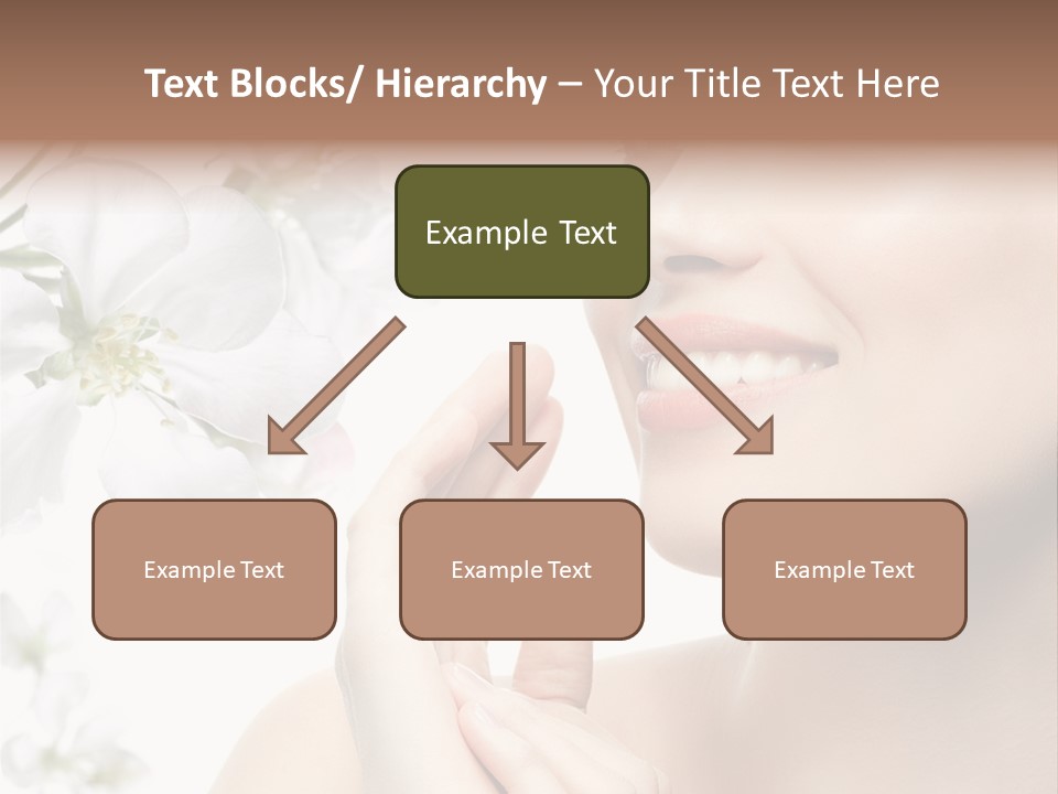 A Beautiful Woman With Flowers In The Background PowerPoint Template