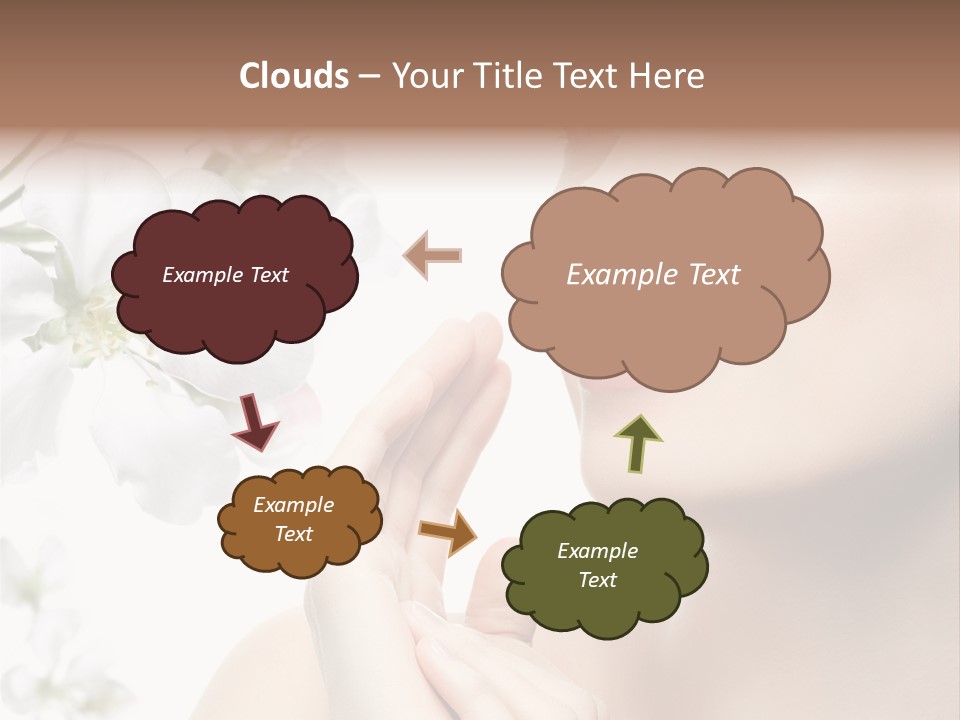 A Beautiful Woman With Flowers In The Background PowerPoint Template