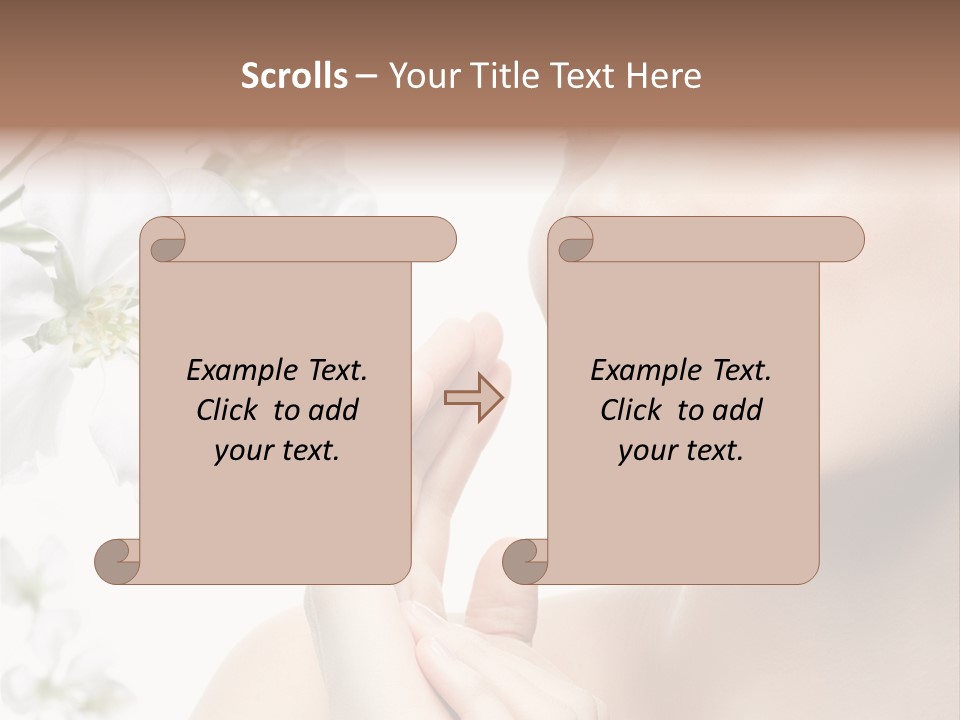 A Beautiful Woman With Flowers In The Background PowerPoint Template