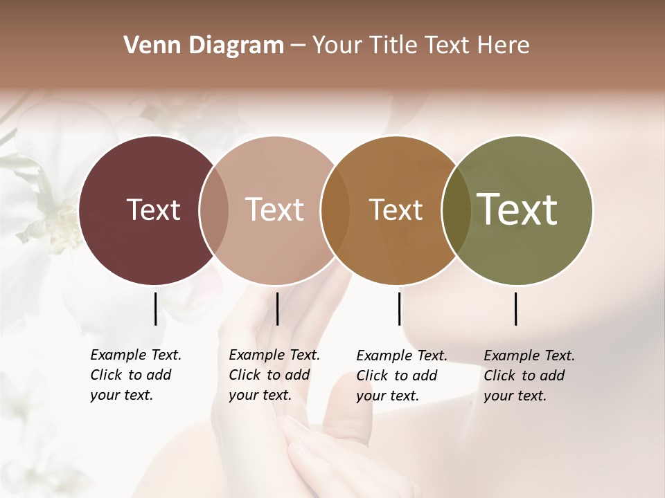 A Beautiful Woman With Flowers In The Background PowerPoint Template