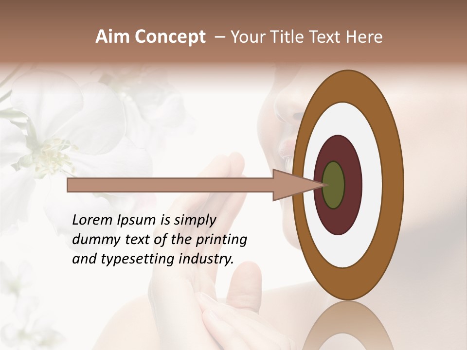 A Beautiful Woman With Flowers In The Background PowerPoint Template