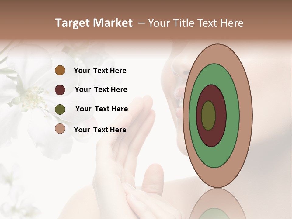 A Beautiful Woman With Flowers In The Background PowerPoint Template