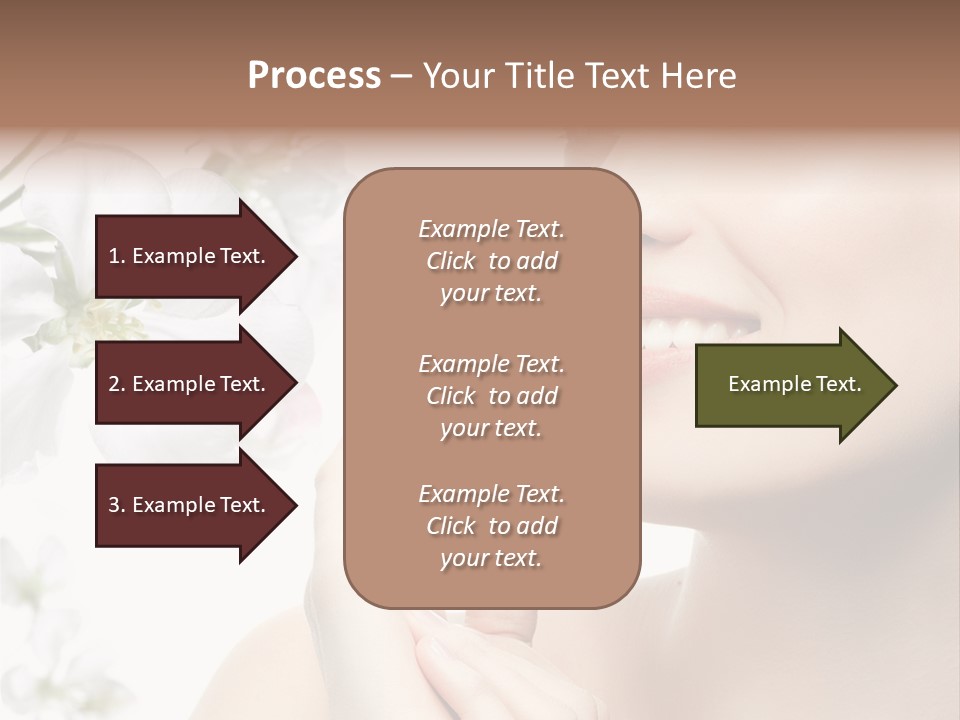 A Beautiful Woman With Flowers In The Background PowerPoint Template