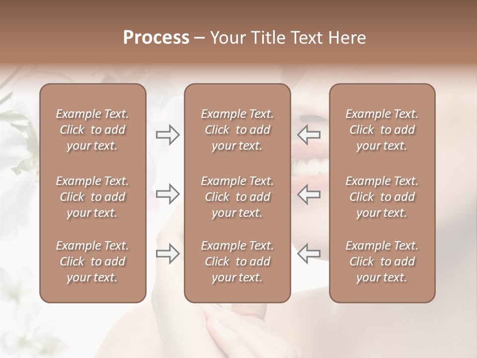 A Beautiful Woman With Flowers In The Background PowerPoint Template